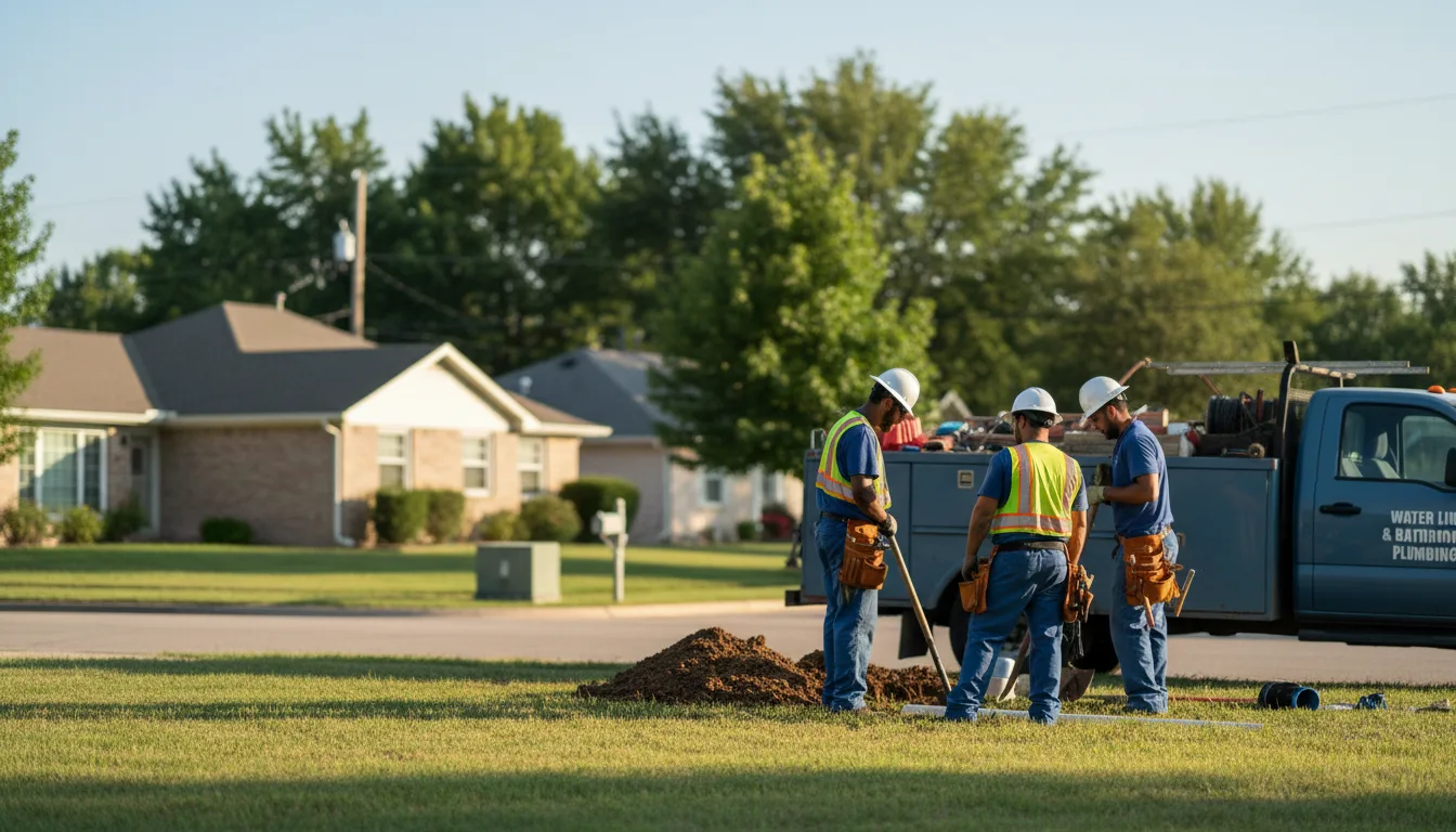 Residential water line and bathroom plumbing service in Caledonia, ND
